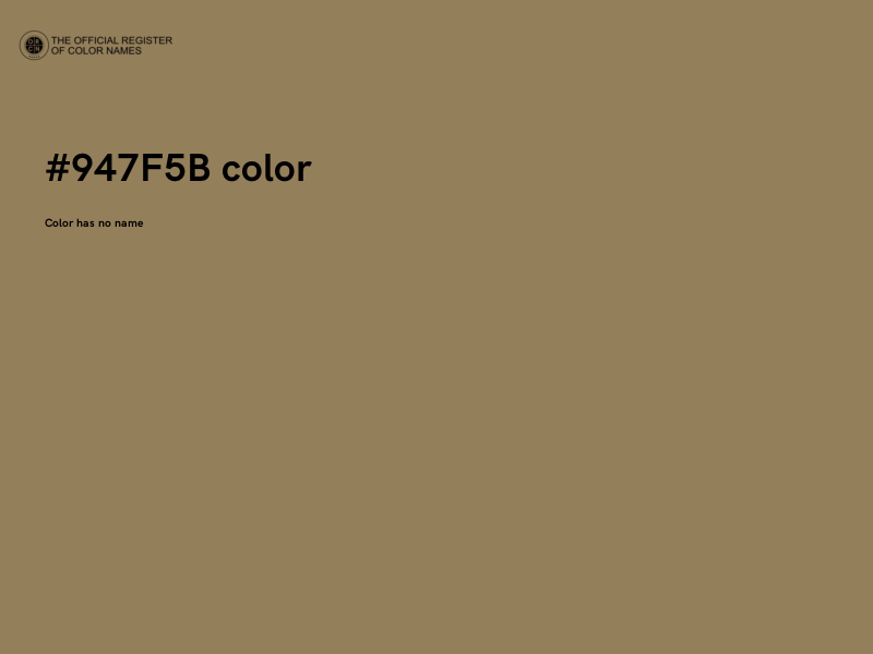 #947F5B color image