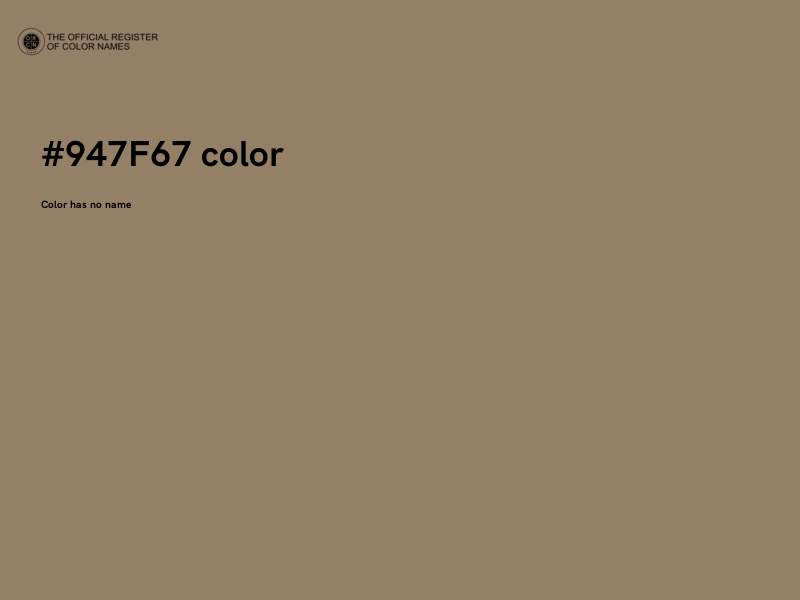 #947F67 color image