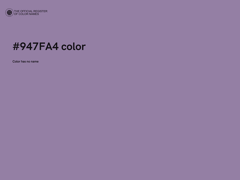 #947FA4 color image