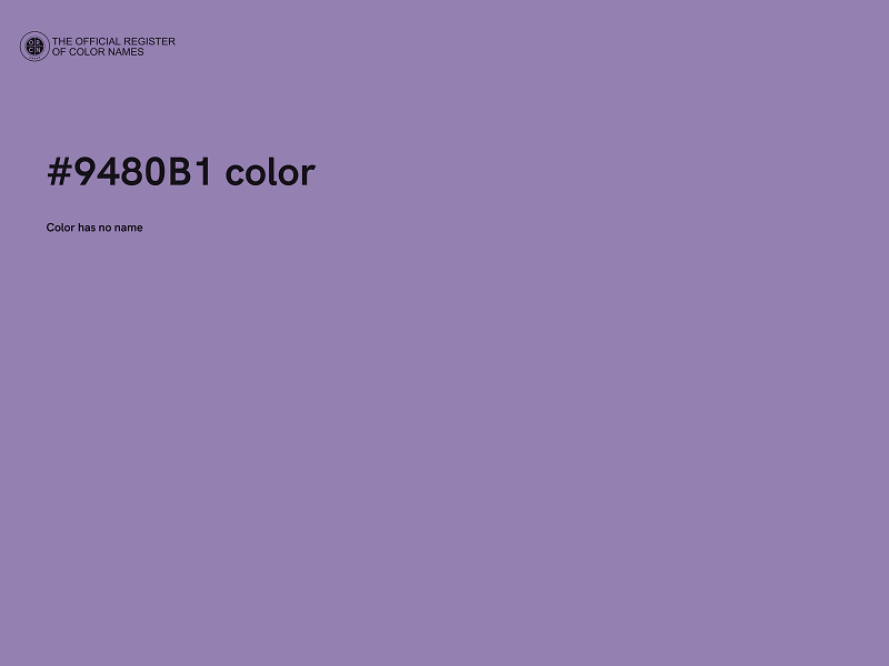 #9480B1 color image
