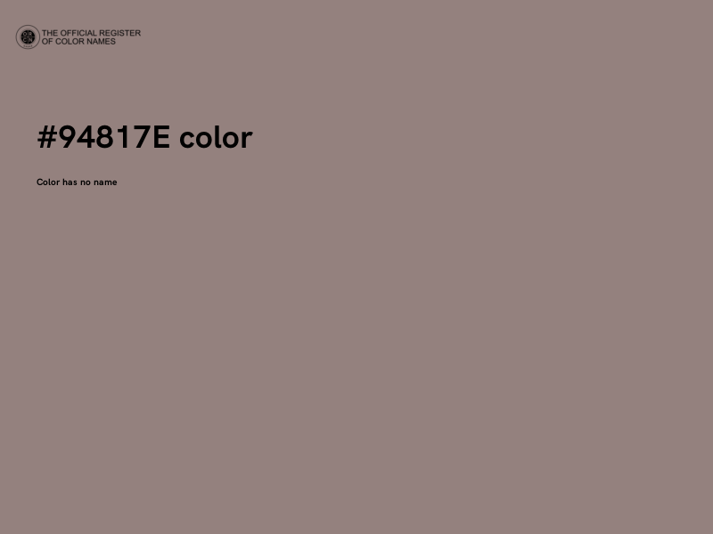 #94817E color image