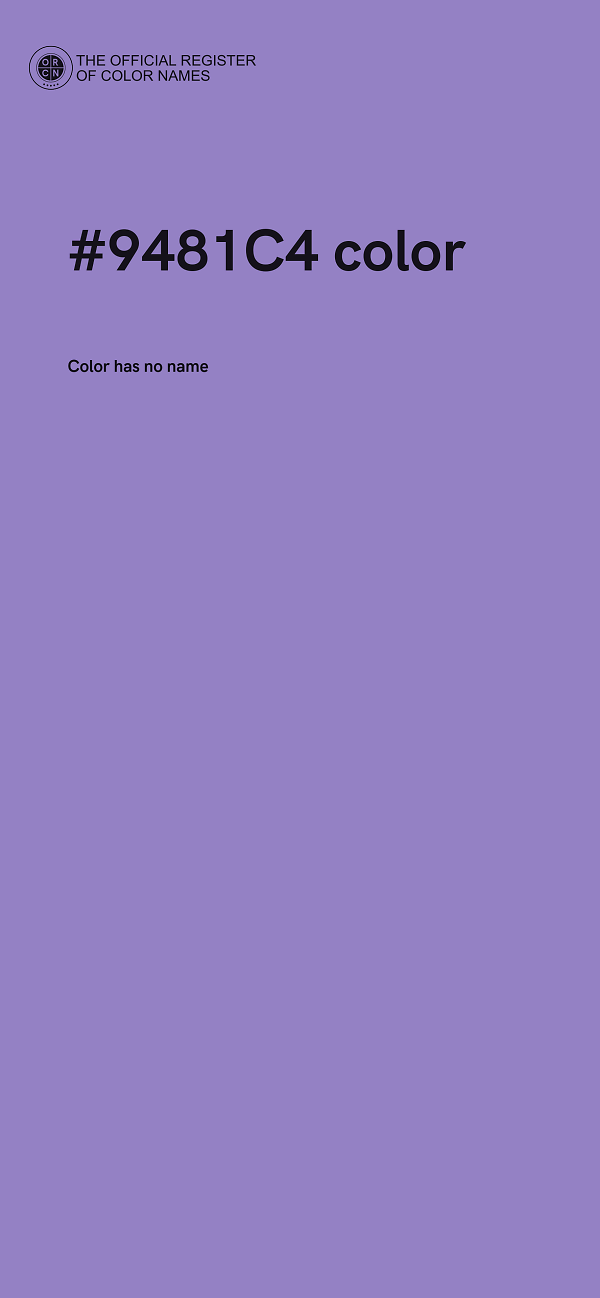 #9481C4 color image