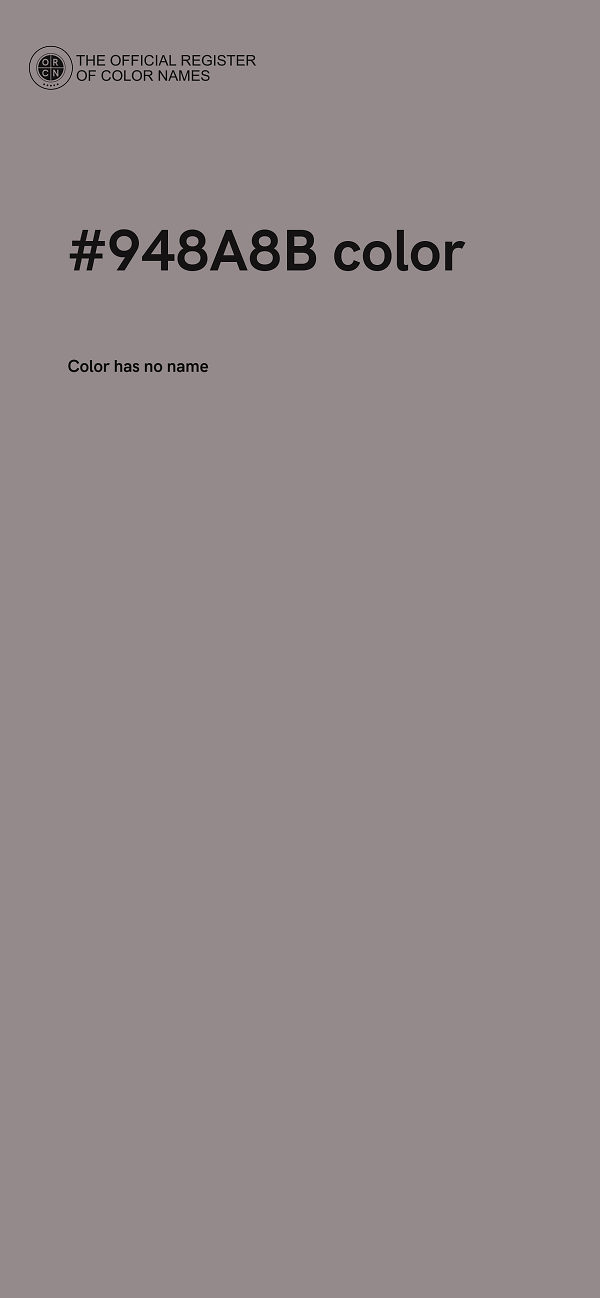 #948A8B color image