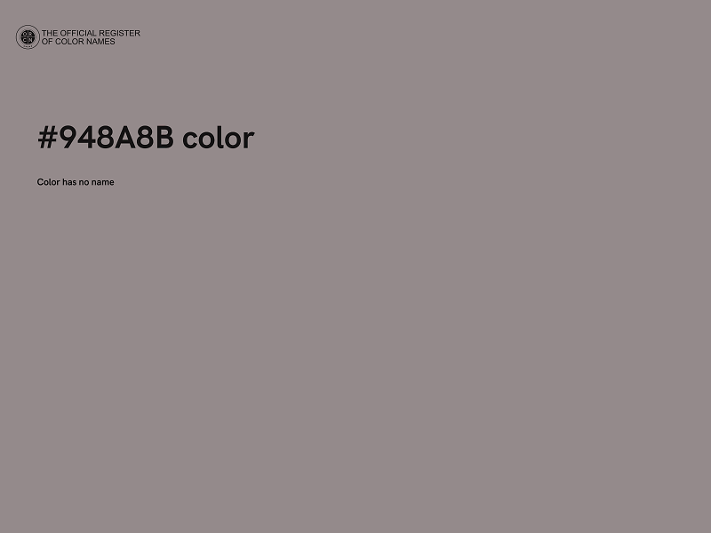 #948A8B color image