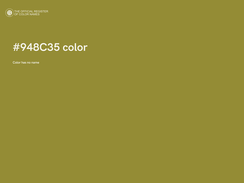 #948C35 color image