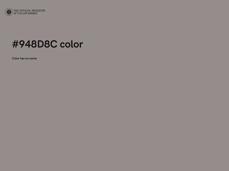 #948D8C color image
