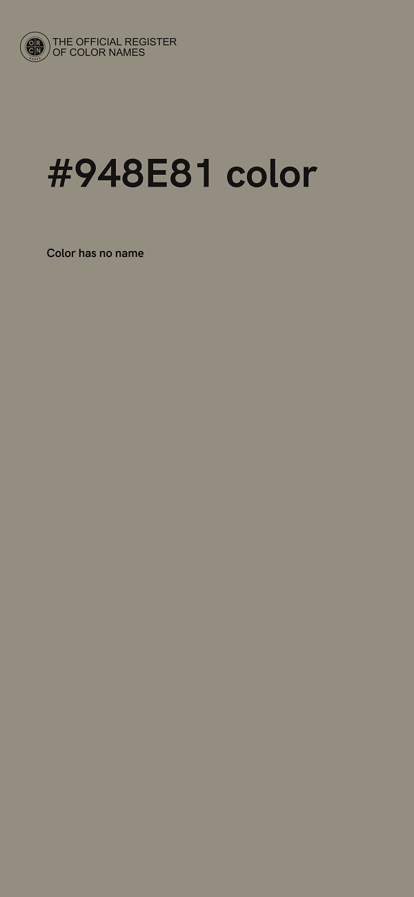 #948E81 color image