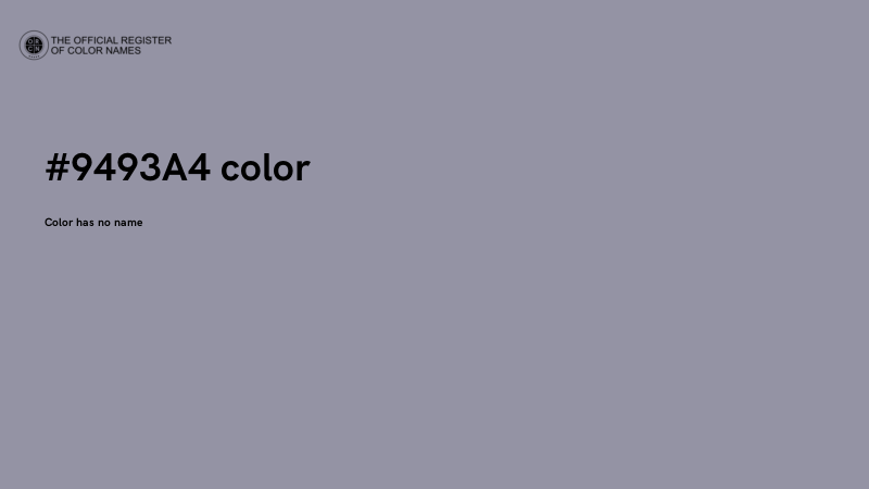 #9493A4 color image