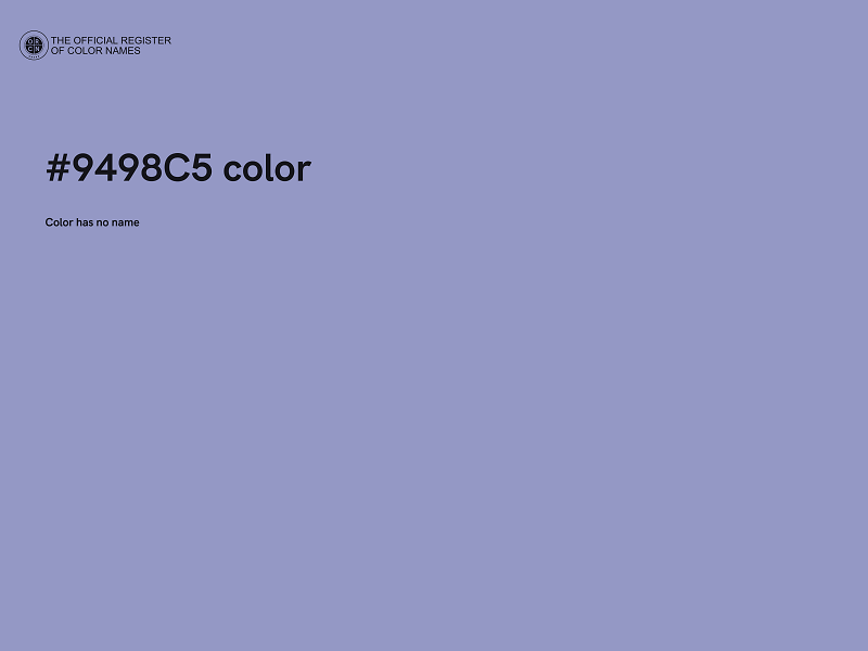 #9498C5 color image
