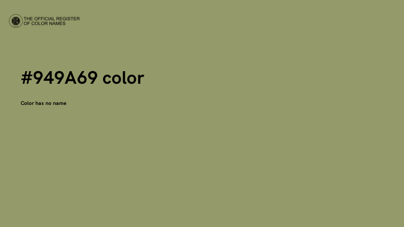 #949A69 color image