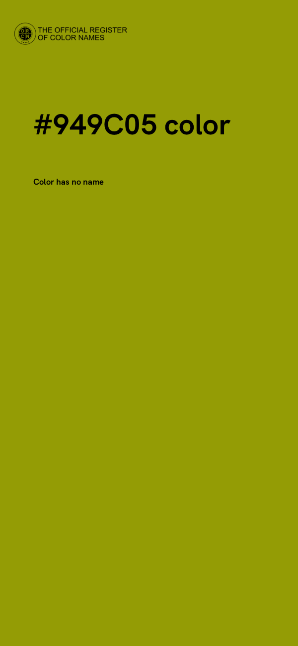 #949C05 color image