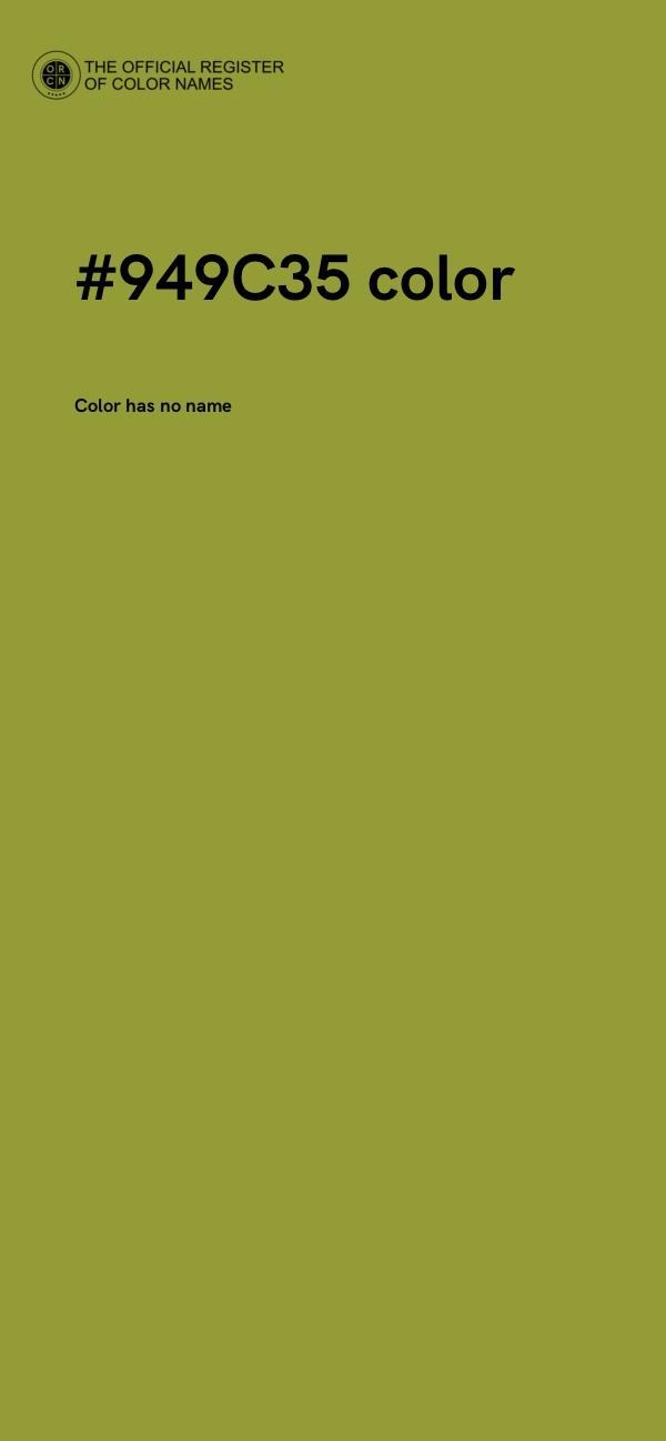 #949C35 color image