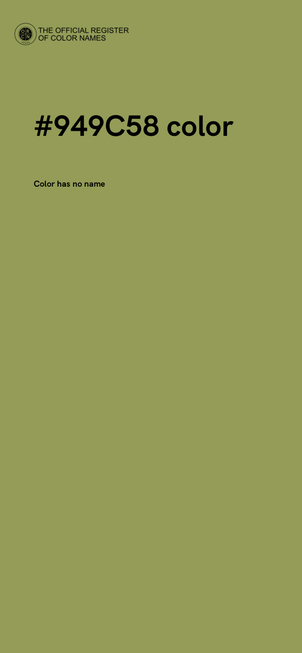 #949C58 color image