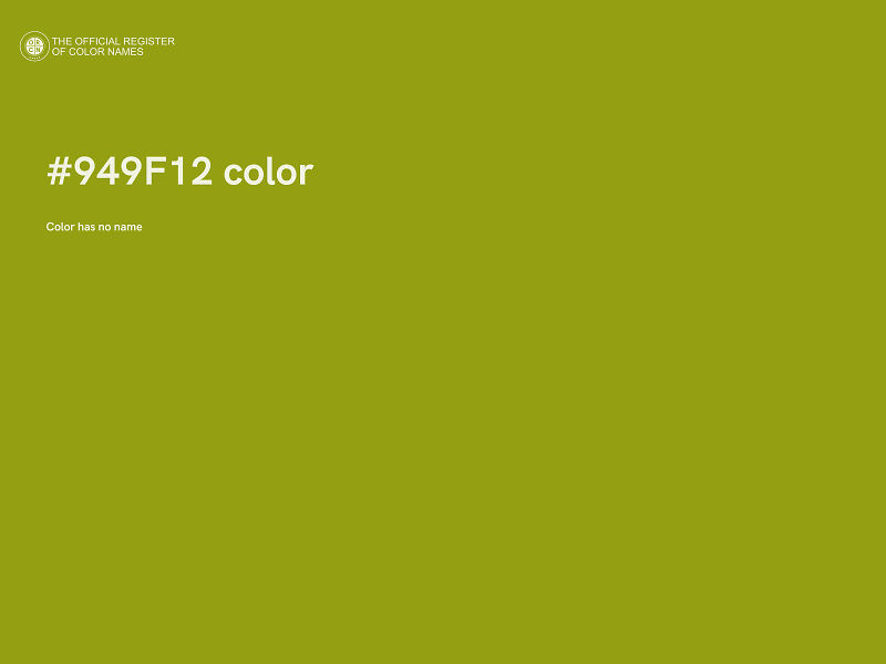 #949F12 color image