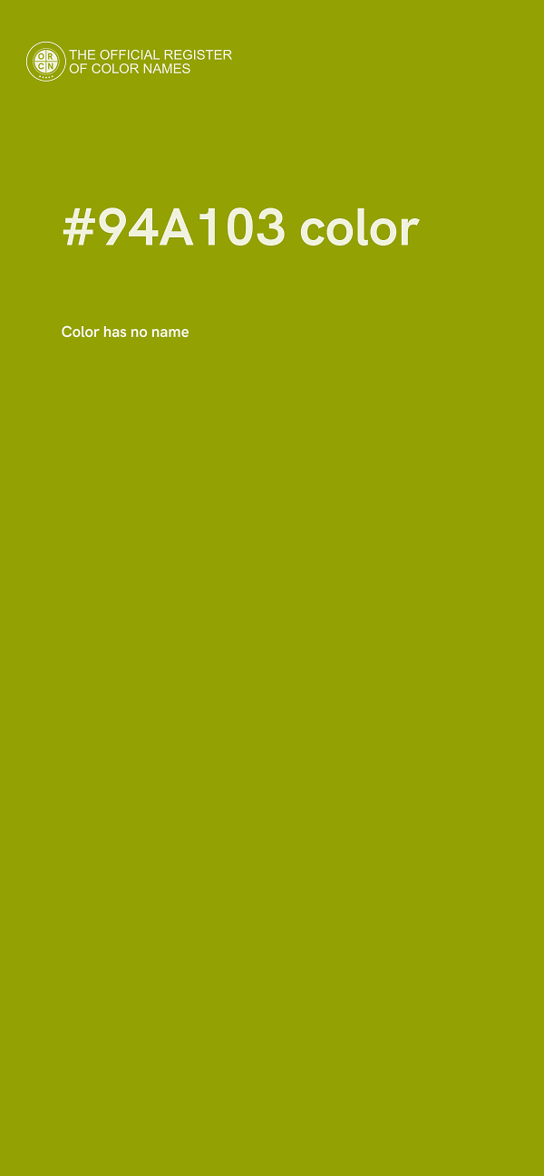 #94A103 color image