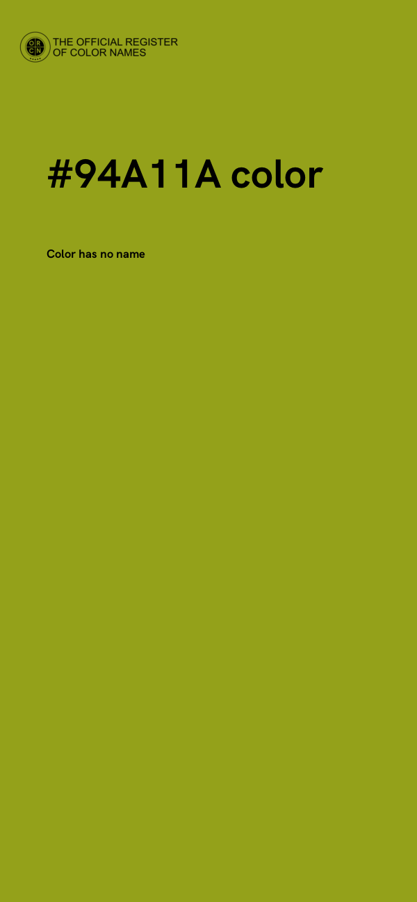 #94A11A color image