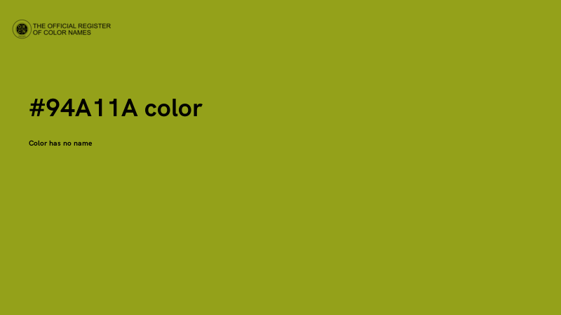 #94A11A color image