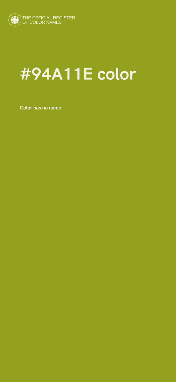 #94A11E color image