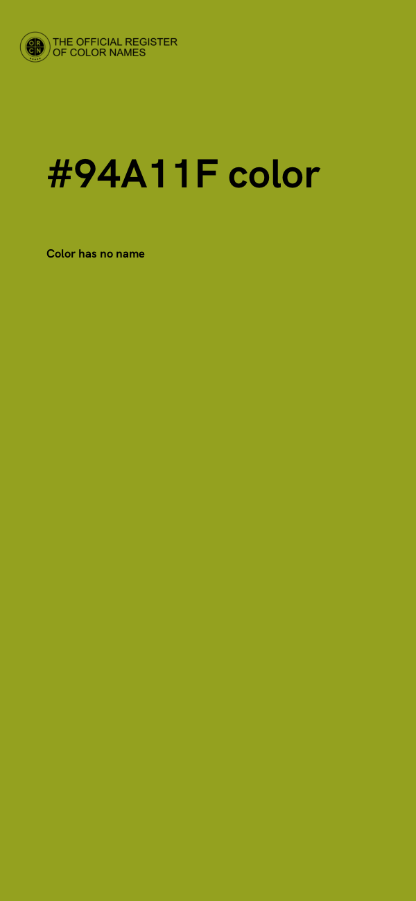 #94A11F color image