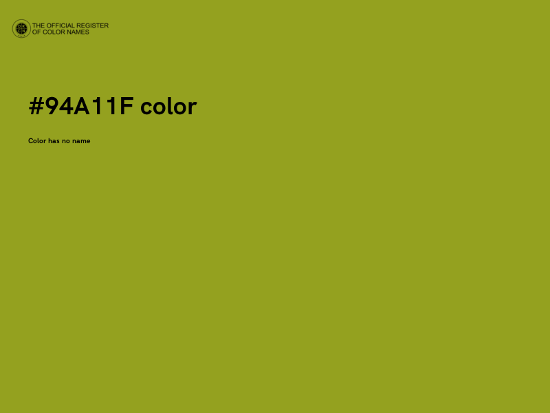 #94A11F color image