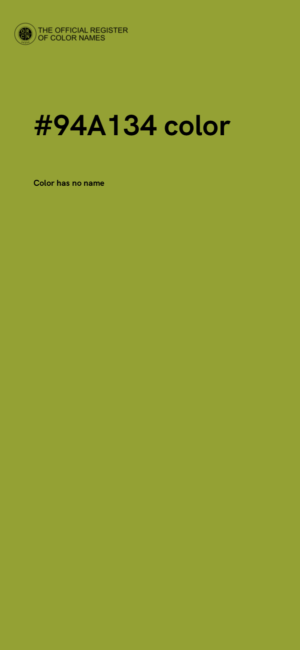 #94A134 color image