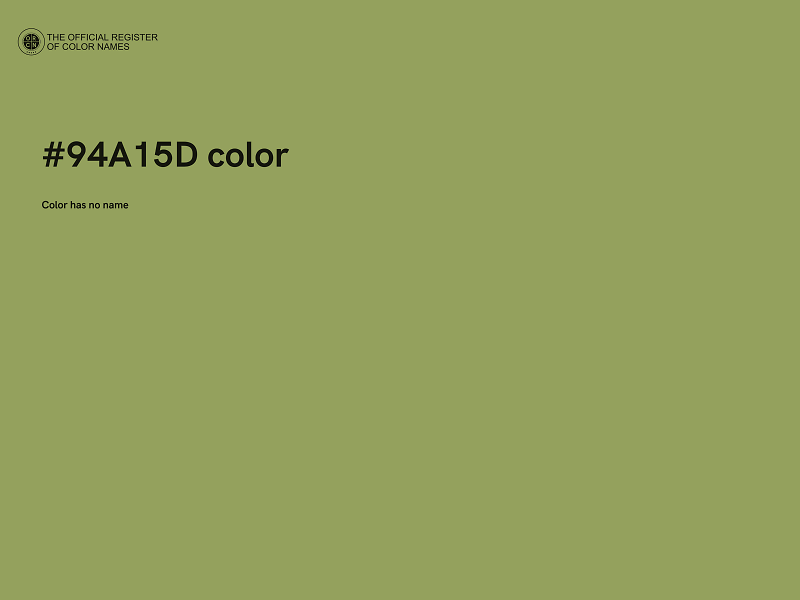 #94A15D color image