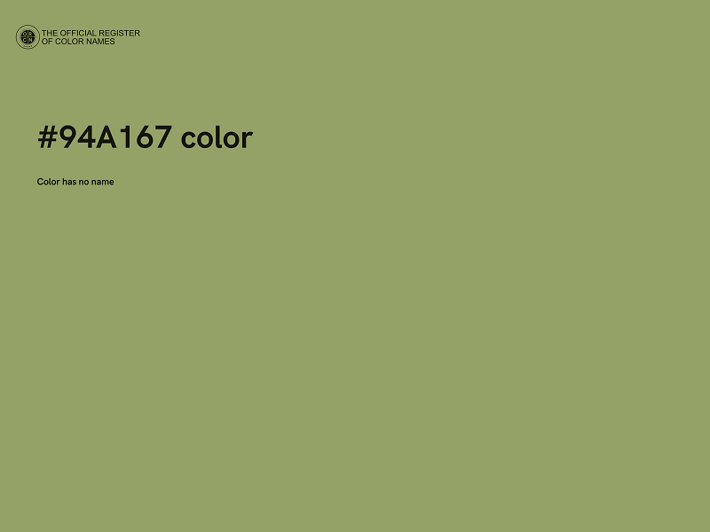 #94A167 color image