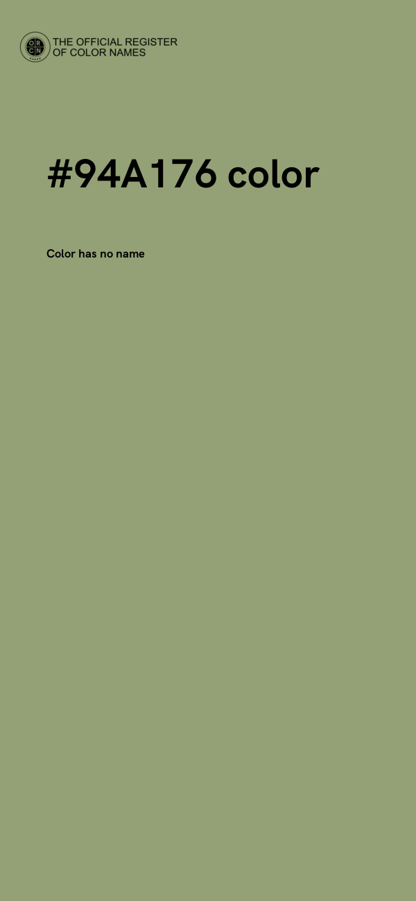 #94A176 color image