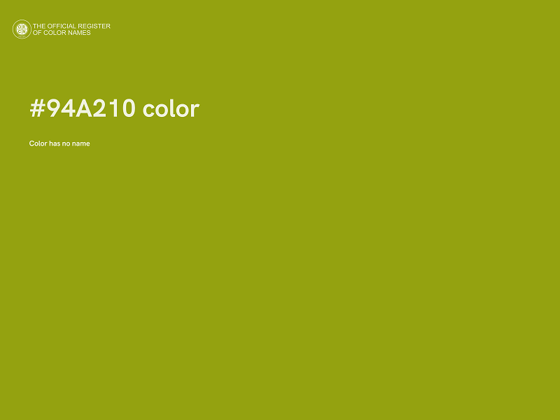 #94A210 color image
