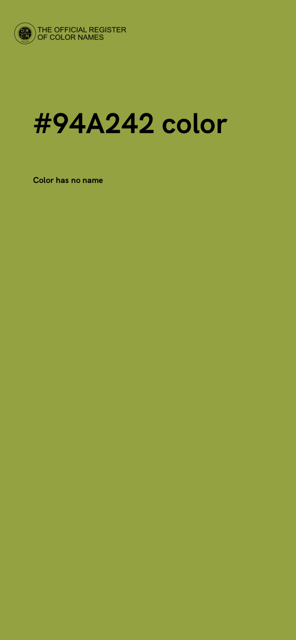 #94A242 color image