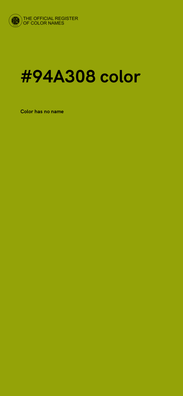 #94A308 color image