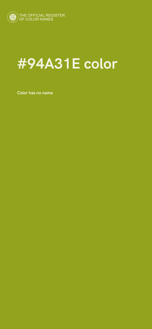#94A31E color image