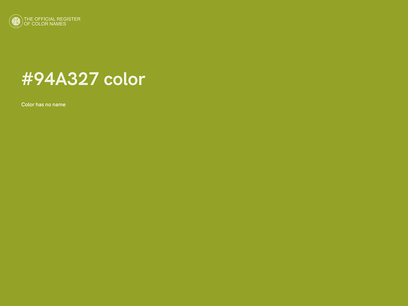 #94A327 color image