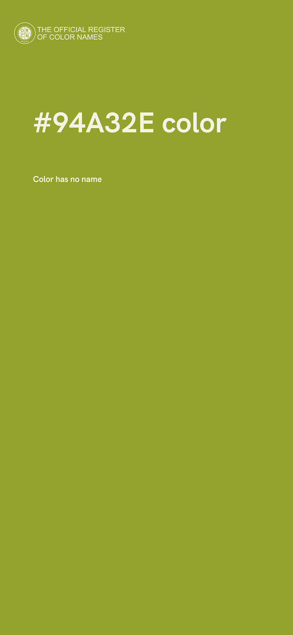 #94A32E color image
