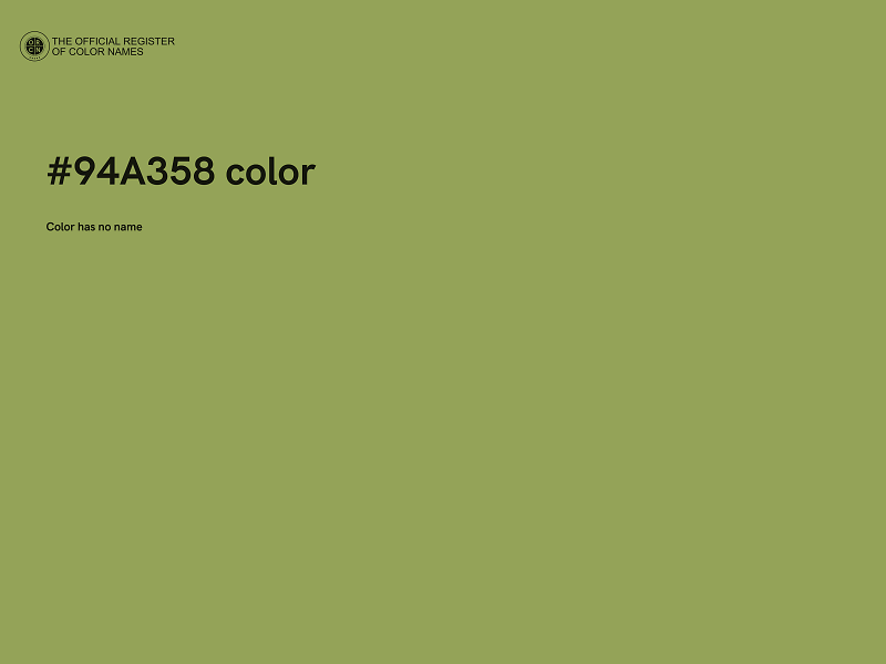 #94A358 color image