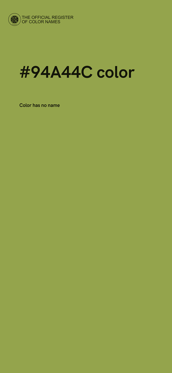 #94A44C color image