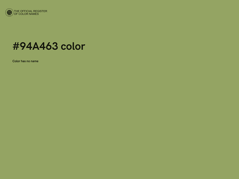 #94A463 color image