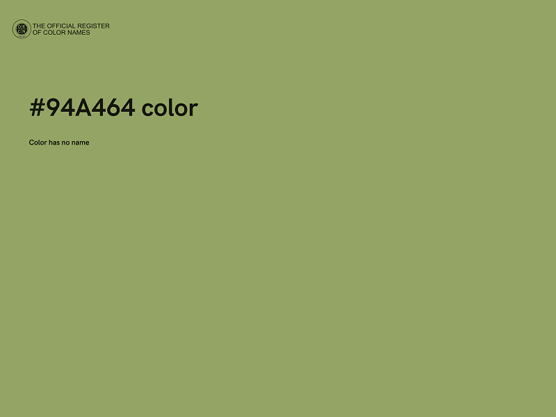 #94A464 color image