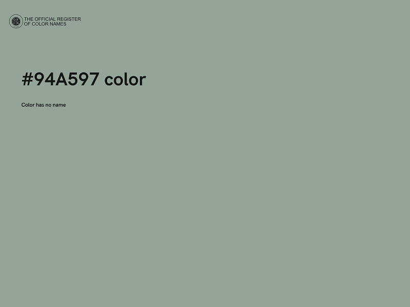 #94A597 color image
