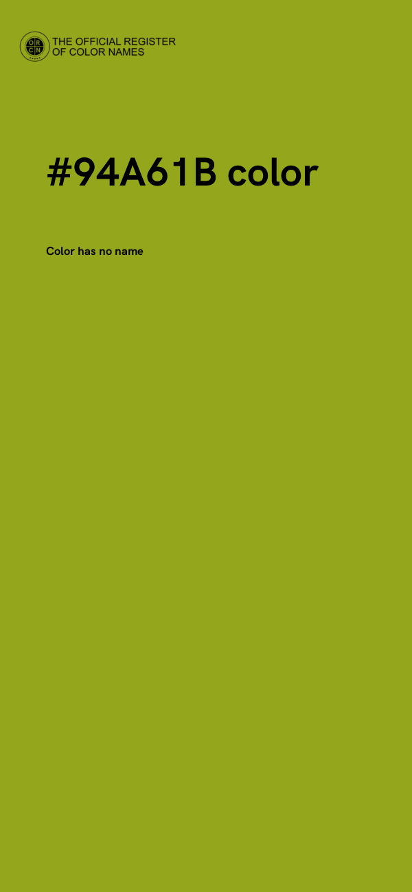 #94A61B color image