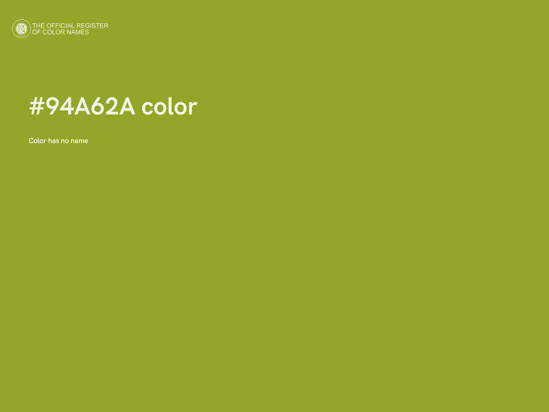 #94A62A color image