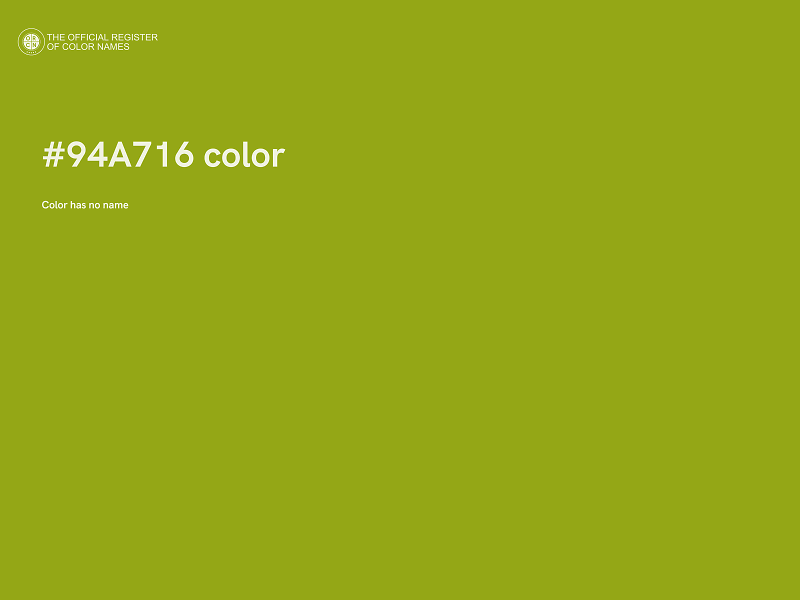 #94A716 color image