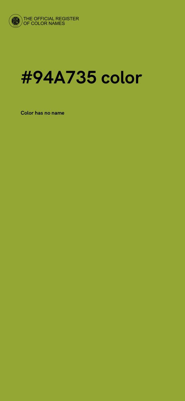 #94A735 color image