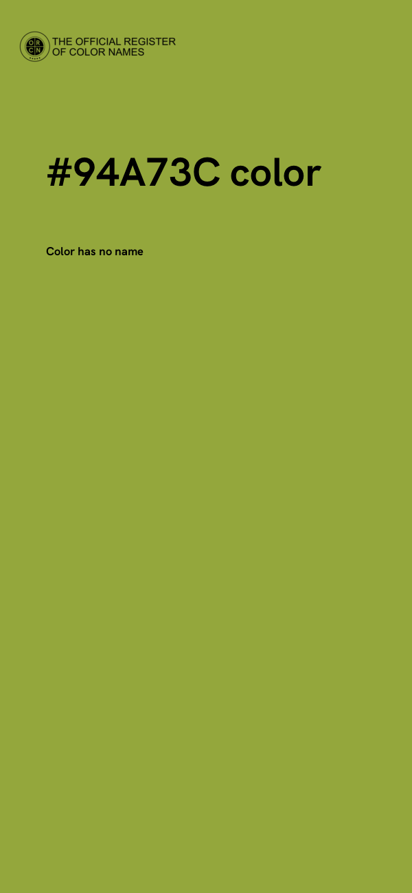 #94A73C color image