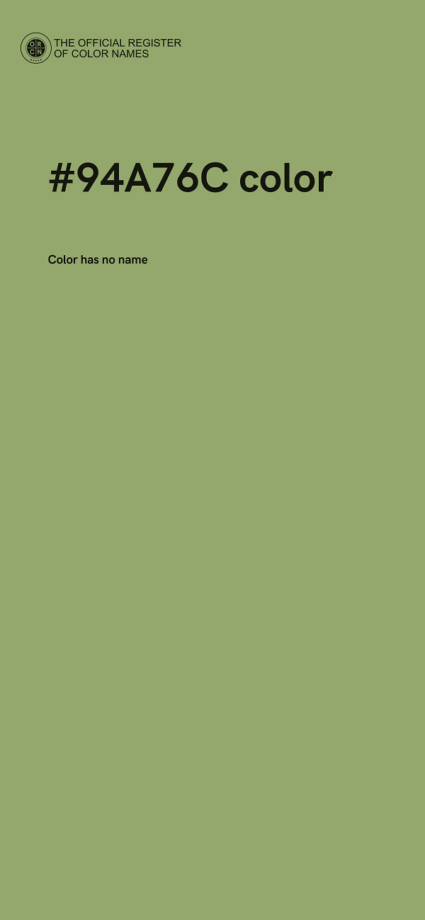#94A76C color image