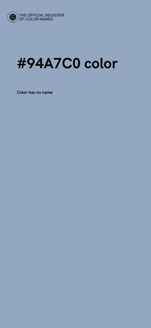 #94A7C0 color image