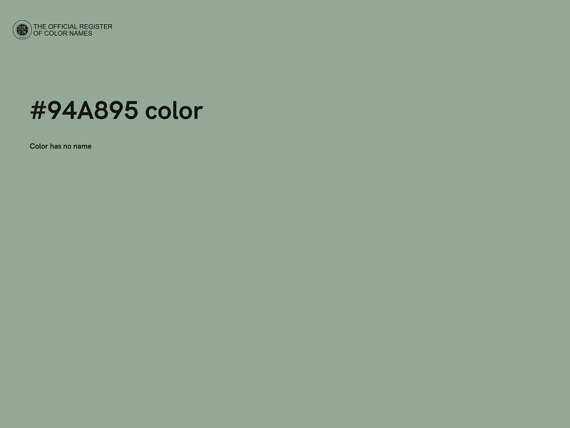 #94A895 color image