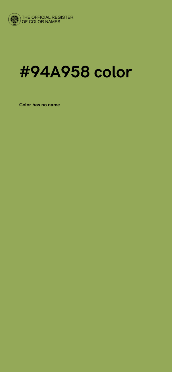 #94A958 color image