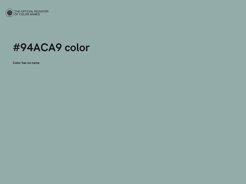 #94ACA9 color image