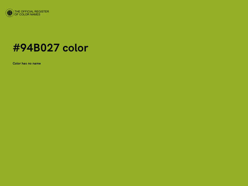 #94B027 color image